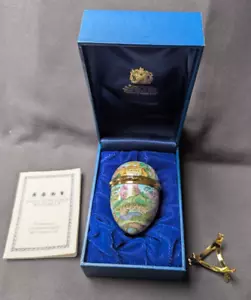 Vintage Halcyon Days Enamel Easter Egg 2003 - With Leaflet & Box - Picture 1 of 12