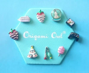 Origami Owl Rare HTF Charms White Chocolate Strawberry Instant Camera Teepee - Picture 1 of 1