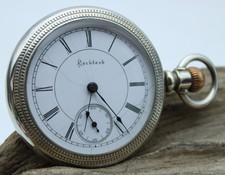 1893 Rockford Grade 93 Pocket Watch E.R. BARTZ ROCKPORT IOWA #413232 RUNS(T3A2)
