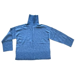 J. Crew Damen Rollkragen Pullover aus superweichem Garn Medium BD143 Neu mit Etikett blau - Bild 1 von 12