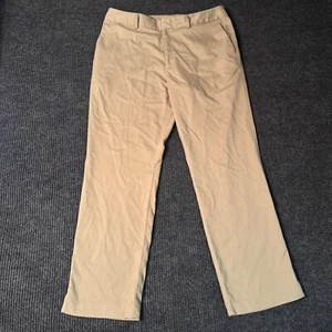 Under Armour Pants Mens 34x30 Khaki Beige Golf Flat Front Casual Performance - Picture 1 of 10