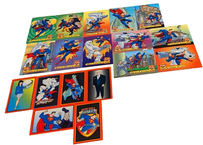 Superman action packs 12 Game card set 6 Mini Promo Stickers 1996 Skybox DC - Image 1 of 4