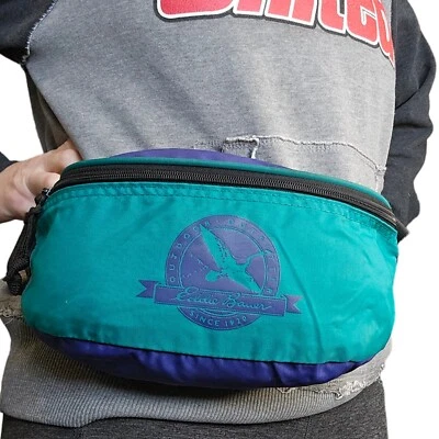 Riñonera Eddie Bauer Años 90 Bolso Cintura Cinturón Senderismo Azul Teal De Colección Foto 1 de 4