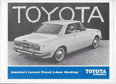 1968 Toyota Corona 2-door Hardtop car leaflet (T50 generation, U.S. market) - Image 1 of 2