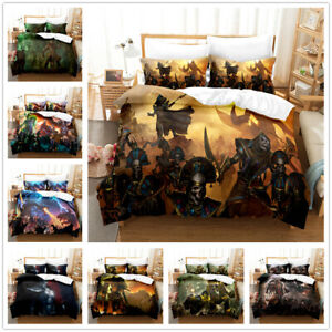Warhammer 3D Printed Bedding Set 2/3PCS Duvet Cover & Pillowcase(s) Gift UK3-1