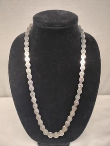 Stainless Steel Bike Chain Necklace 26" - Picture 1 of 16