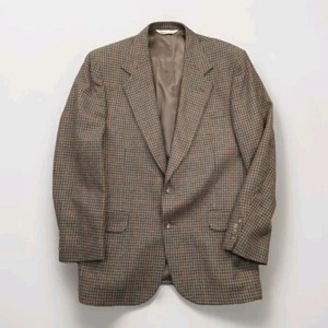 Stafford Blazer Mens 42R Suit Jacket Houndstooth Sport Coat Wool Made In USA  - Picture 1 of 18