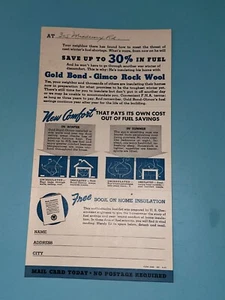 Vtg. 1943 advertisement postcard National Insulation Co. Buffalo, New York - Picture 1 of 8