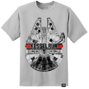 Mens Star Wars Full KESSEL RUN Top Gun Style T Shirt Chewbacca Rise of Skywalker - Picture 1 of 7
