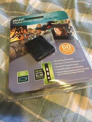 SHIFT3 Digital Photo Album With Keychain USB 2.0 Rechargeable 8MB 60 Images NEW! - Image 1 of 2