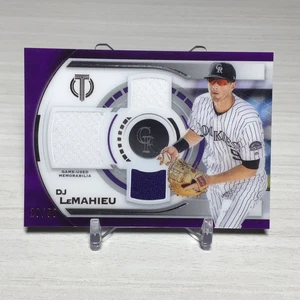 2019 Topps Tribute Tribute Triple Relics Purple /50 DJ LeMahieu #TTR-DL - Picture 1 of 3