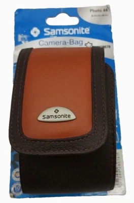 Samsonite Camera Bag Small Leather Brown Photo 44 Makemo Canon Ixus Hama Case  - Image 1 of 4