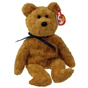 TY Beanie Baby - FUZZ the Bear (9 inch) - MWMT's Stuffed Animal Toy - Picture 1 of 1