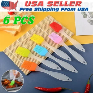 6Pcs Silicone Basting Pastry Barbecue oil Brush for BBQ Basting Kitchen Party US - Picture 1 of 17