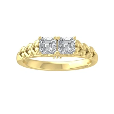 1Ct Natural Diamond Engagement Ring Size 7 for Women 10K Yellow Gold 3.65gm - Image 1 of 4