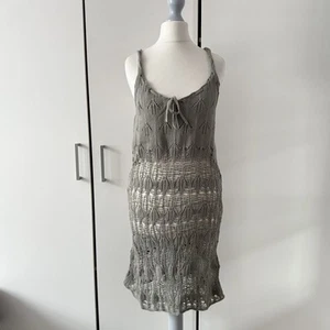 Urban Outfitters Fairycore Ribbon Knit Mini Dress Size L Sleeveless - Picture 1 of 11