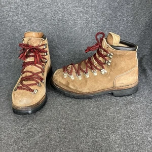 VTG Dexter Hiking Boots Mens 9.5 M Brown Leather Vibram Mountaineering MADE USA - Picture 1 of 23