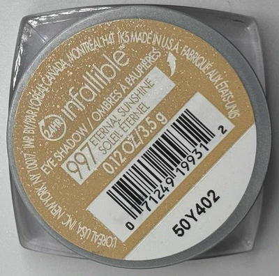 Loreal Paris 24hr Infallible Eyeshadow ~ 997 Eternal Sunshine ~ 0.12 OZ ~ NEW - Image 1 of 2