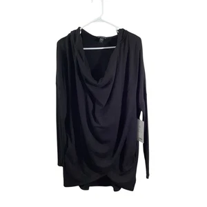 Athleta Damen schwarzes Purana Wickel Sweatshirt Langarm Größe M - Bild 1 von 7