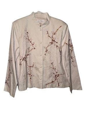 Blazer De Colección Suave Surroundings Flor de Cerezo Bordado Perlas Para Mujer’s XL Foto 1 de 4