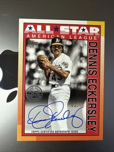 Dennis Eckersley 2025 Topps Serie 2 #90AS-DE All Star Autografo ON-CARD A’s HOF - Foto 1 di 2