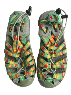 Keen Agua Senderismo Zapatos Sandalias Verano Niños Talla 3 Verde Naranja Amarillo Rojo Jugar Foto 1 de 4