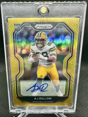2020 Panini Prizm  AJ Dillon #RS-23 Gold Prizm /10 (RC) Auto - Image 1 of 2