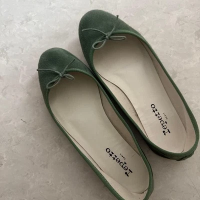 Zapatos planos de ballet Repetto verdes raros talla 39,5 para mujer cómodos EU 39,5 Foto 1 de 2