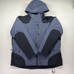 LL Bean Jacket Mens Large Blue Black 3-in-1 Waterproof Hooded Insulated Coat - Picture 1 of 20