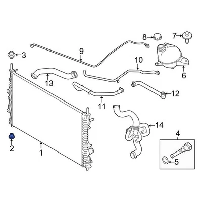 For Ford Transit-350 2015-2024 Ford 94BZ8125A Lower Radiator Insulator Foto 1 de 4