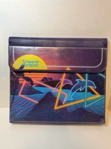 Retro Mead Trapper Keeper 1.5" Binder 80s/90s Dolphin Glow 3 Rings 2 Folders - Picture 1 of 9