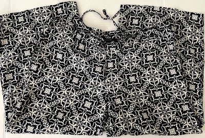 Tommy Hilfiger Pantalones Cortos Floral Capris Negro/Blanco Cordón Mujer Talla XS Foto 1 de 4