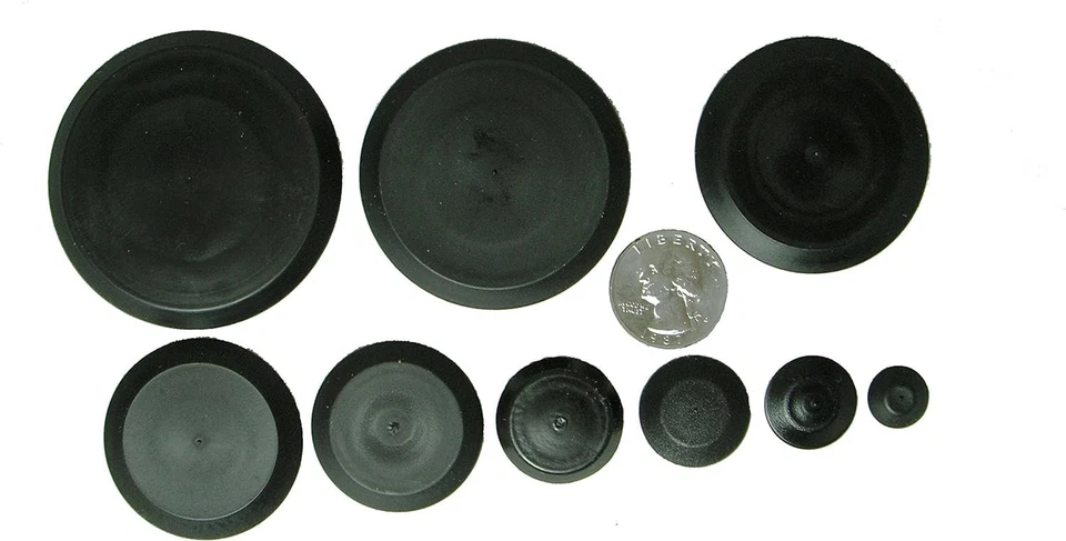 Flush Mount Black Hole Plug Assortment for Auto Body & Sheet Metal 50pcs