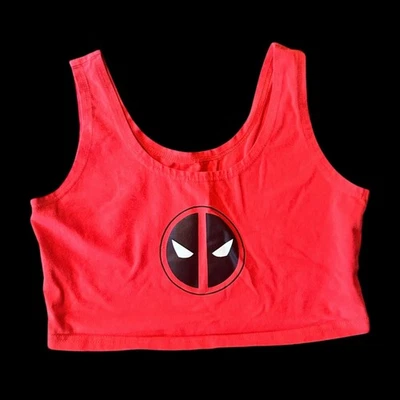Camiseta sin mangas recortada Marvel Deadpool Sleep Lounge M Foto 1 de 4