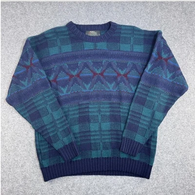 Suéter Mocasines Reed St James Para Hombre Grande Azul Verde Estampado A Cuadros Foto 1 de 4