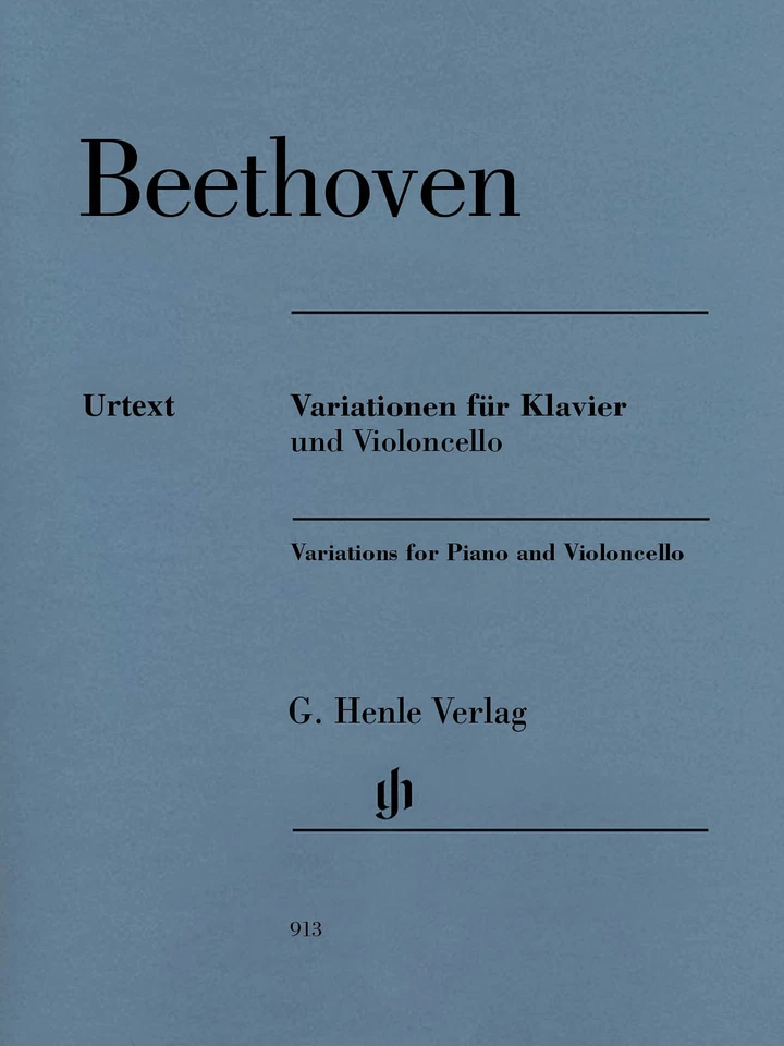 Beethoven Variations for Piano Cello Henle Urtext Classical Sheet Music Book - Image 1 of 1