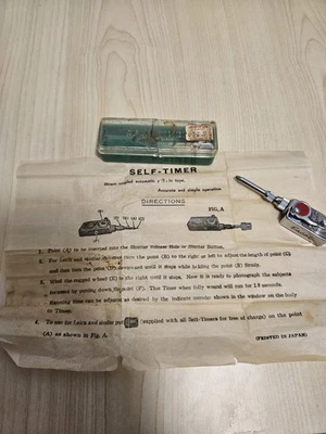 Vintage Escot Camera Self Timer w/ Case & Instructions Japan - Image 1 of 4