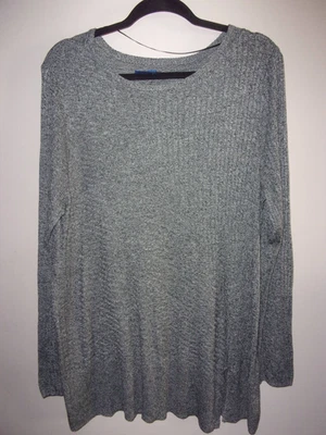 nuevo con etiquetas APT. 9 SUÉTER JERSEY GRIS JASPEADO MANGA LARGA TALLA XXL Foto 1 de 4