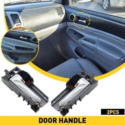 Black Inside Door Handle & Left Right For 2003-2008 Pontiac 2005-2010 Vibe Scion - Image 1 of 4