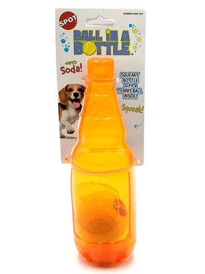 Juguete para masticar perros Spot Ethical Ball In A Bottle de refrescos para lanzar y jugar 9" Foto 1 de 4