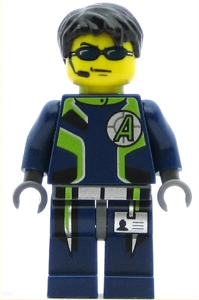 LEGO Agents Minifigure Agent Chase Dual Sided Head (Genuine) - Image 1 of 1