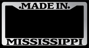 Telaio Targa Cromato Made in Mississippi Accessorio Auto 1003 - Foto 1 di 1