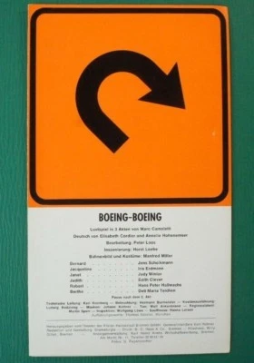 Theater Bremen 1960er Jahre Theaterprospekt Boeing Boeing Prospekt  B-12412 - Bild 1 von 4