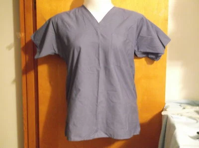  LADY'S  CREST  V' NECK   SCRUB TOP.in LIGHT PURPLE.....SIZE  SMALL...#3 - Image 1 of 3
