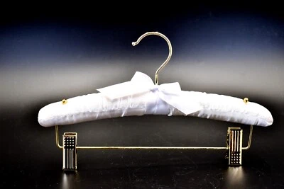 Falda/pantalón de satén de lujo para niños, blanco, felpa, lazo de satén, latón, clips, 12" l Foto 1 de 2