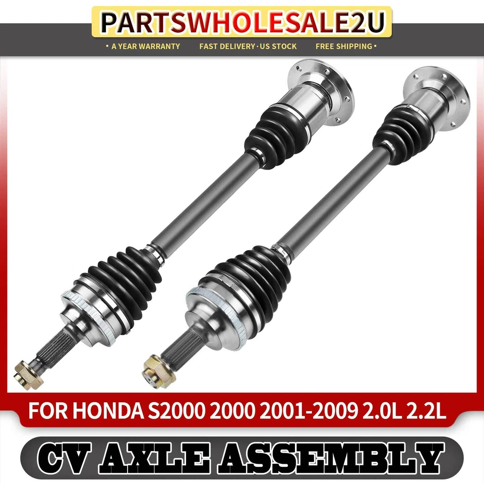 Conjunto de eje trasero derecho y derecho CV 2 piezas para Honda S2000 2000-2009 L4 2,0 L 2,2 L Foto 1 de 4