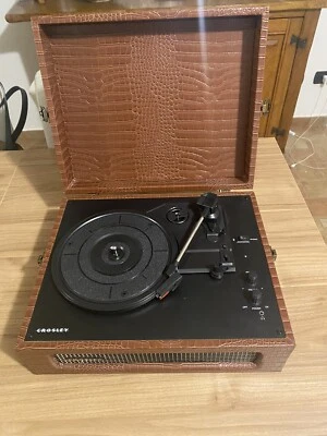 Giradischi Stile Vintage Crosley Voyager Brown Crocodile - Immagine 1 di 4
