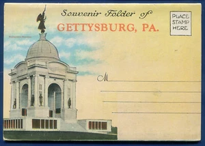 Gettysburg Pennsylvania Civil War Battlefield Postcard Folder PF552 - Picture 1 of 2