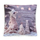 Nordic Christmas Trees Reversible Cushion Cover Velvet Warm Fleece Reverse  18