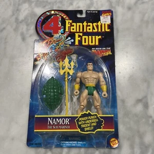 Fantastic Four Namor Submariner with Trident & Shield Marvel 1995 Toy Biz - Picture 1 of 11